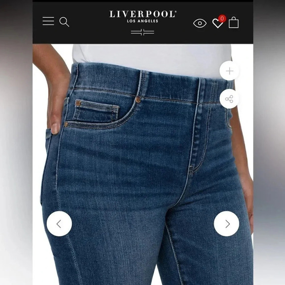 Stitch Fix Liverpool Los Angeles Chloe Crop In Brinkley Wash Size 8/29 NWT Denim - Picture 8 of 11